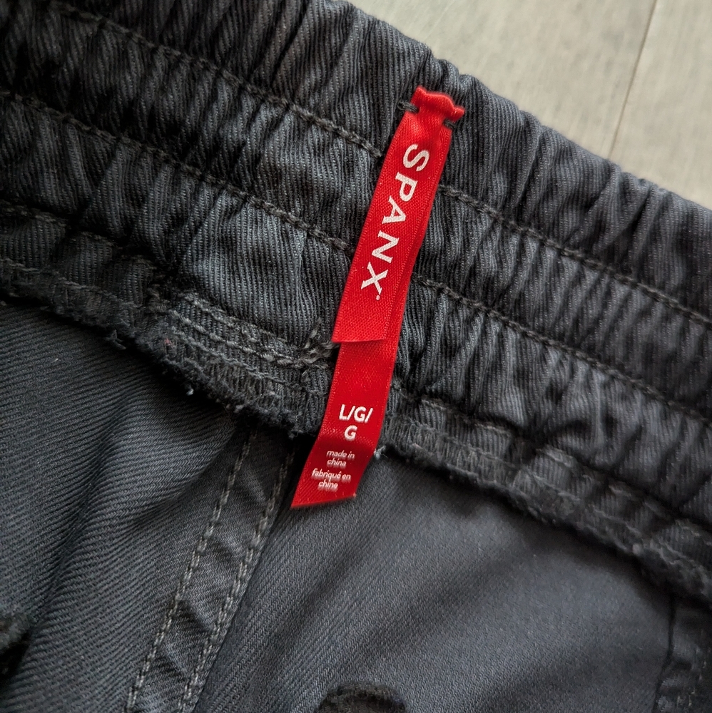 Spanx gray twill moto jogger pants size large - Picture 9 of 12
